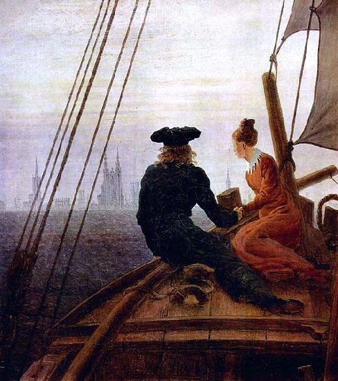 Caspar David Friedrich On the sailing-vessel oil painting picture